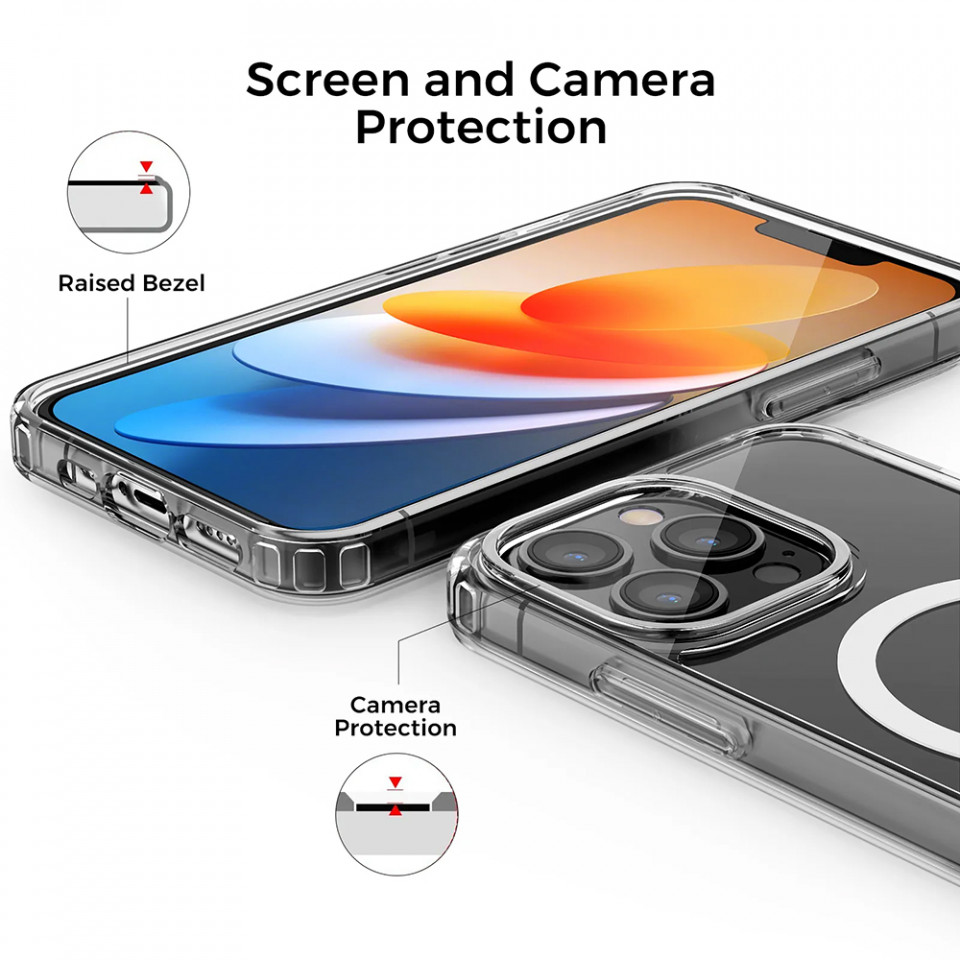 Husa iPhone 15 Plus, Techsuit MagSafe Pro - Transparent - 4 | YEO