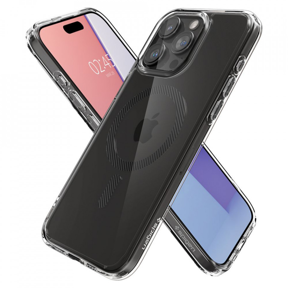 Husa iPhone 15 Pro, Spigen Ultra Hybrid MagSafe - Carbon Fiber - 3 | YEO