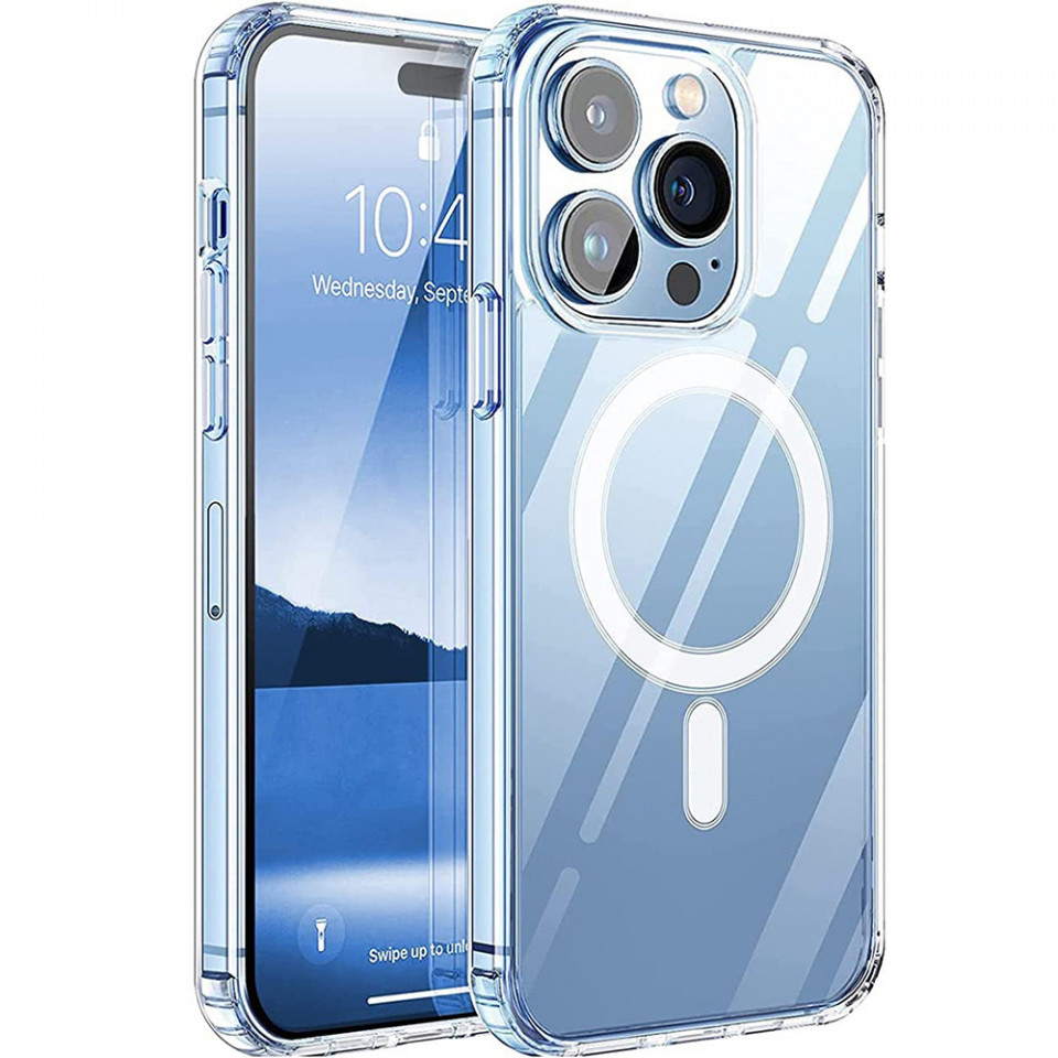 Husa iPhone 15 Pro, Techsuit MagSafe Pro - Transparent