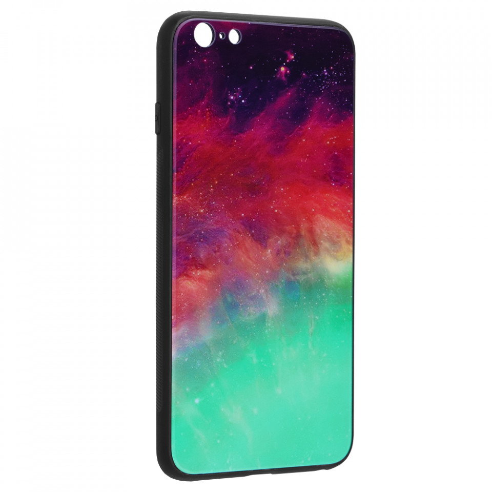 Husa iPhone 6 / 6S cu sticla securizata, Techsuit Glaze - Fiery Ocean - 1 | YEO