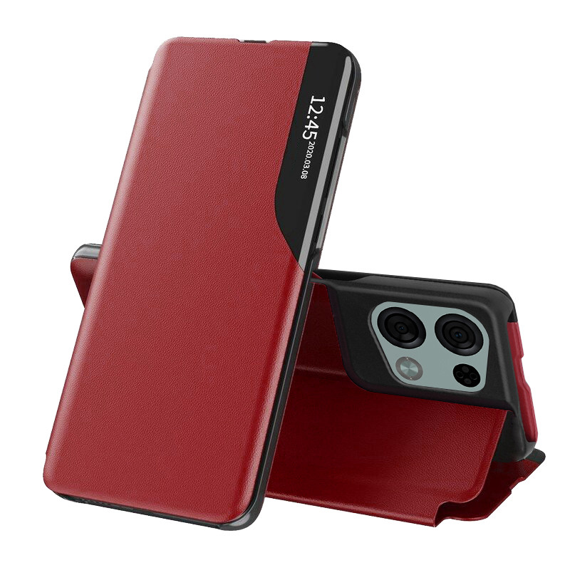 Husa OPPO Reno 8 Pro tip carte, Techsuit eFold - Rosu