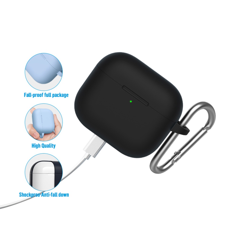 Husa pentru AirPods 3 din silicon moale, Blueo Liquid Silicone, Bleu - 2 | YEO