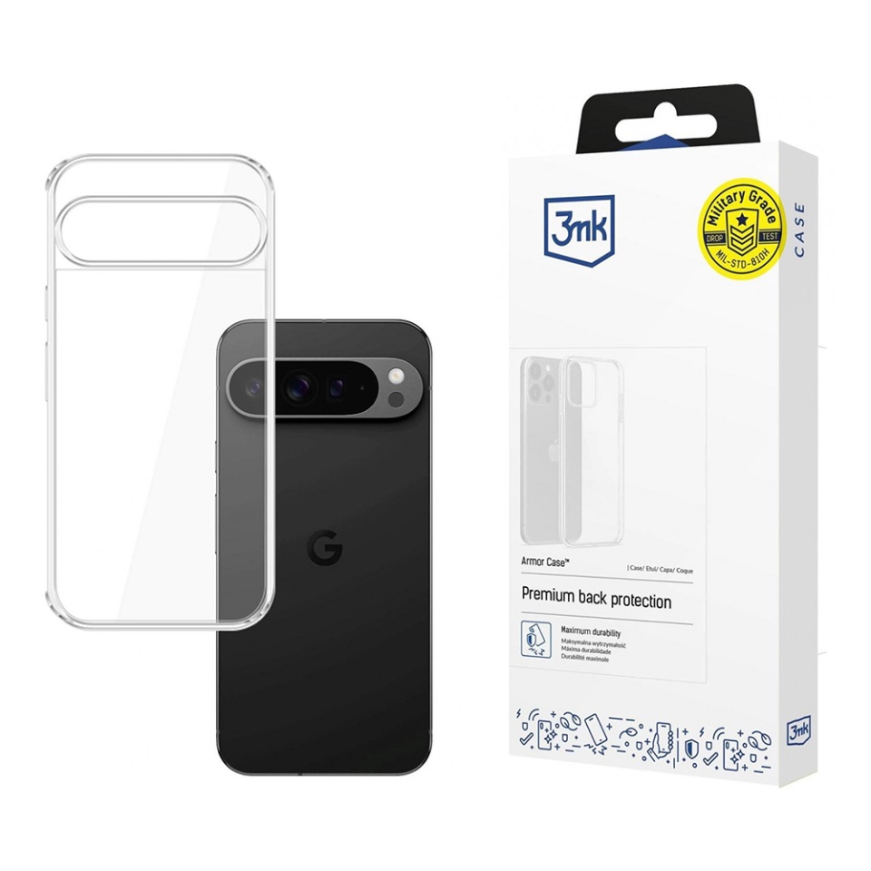 Husa pentru Google Pixel 10 Pro XL, 3mk Armor Case, Clear
