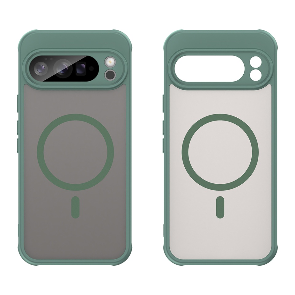 Husa pentru Google Pixel 10 Pro XL, SKYDDAR INNOVATION, HaloFrost MagSafe II, Antisoc, set cu sticker, Verde - 1 | YEO