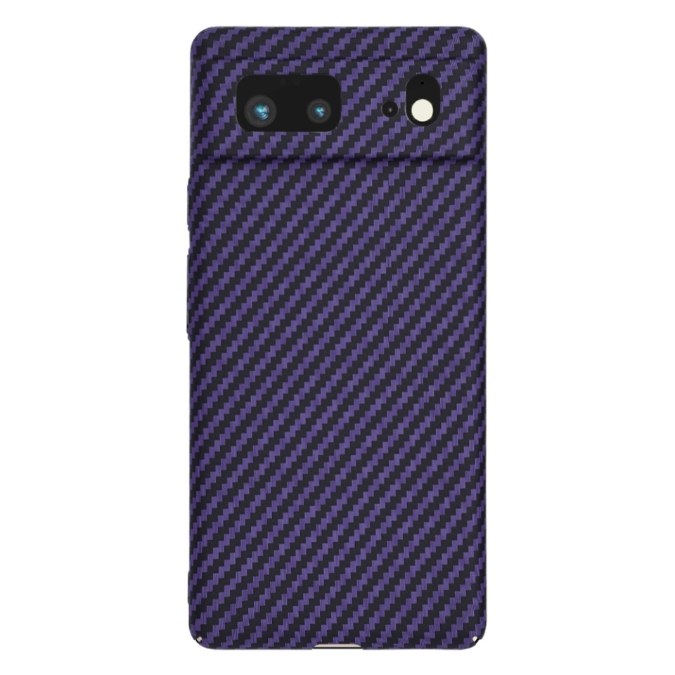 Husa pentru Google Pixel 6, Finisaj Premium cu Textura de Carbon, Design Elegant, SKDR CarbonFlex - Mov - 2 | YEO