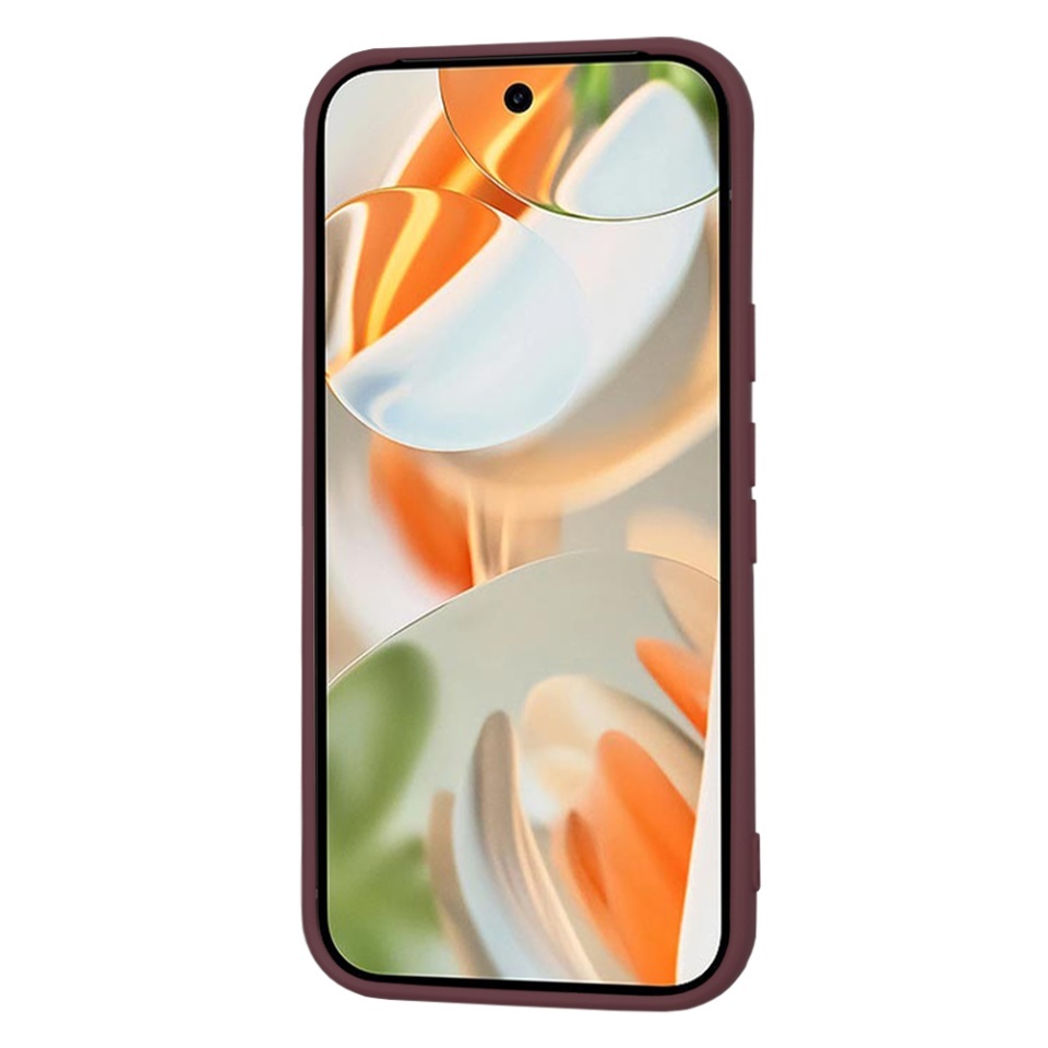 Husa pentru Google Pixel 9 Pro, SKYDDAR INNOVATION, din Silicon Catifelat, SoftElegance, set cu sticker, Bordo - 1 | YEO