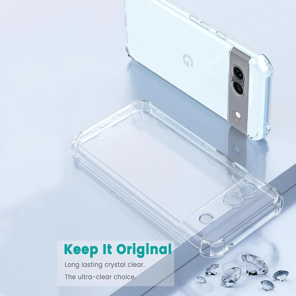 Husa pentru Google Pixel 9 Pro , SKYDDAR INNOVATION, Shockproof Clear din Silicon Slim, Transparenta, set cu sticker - 2 | YEO