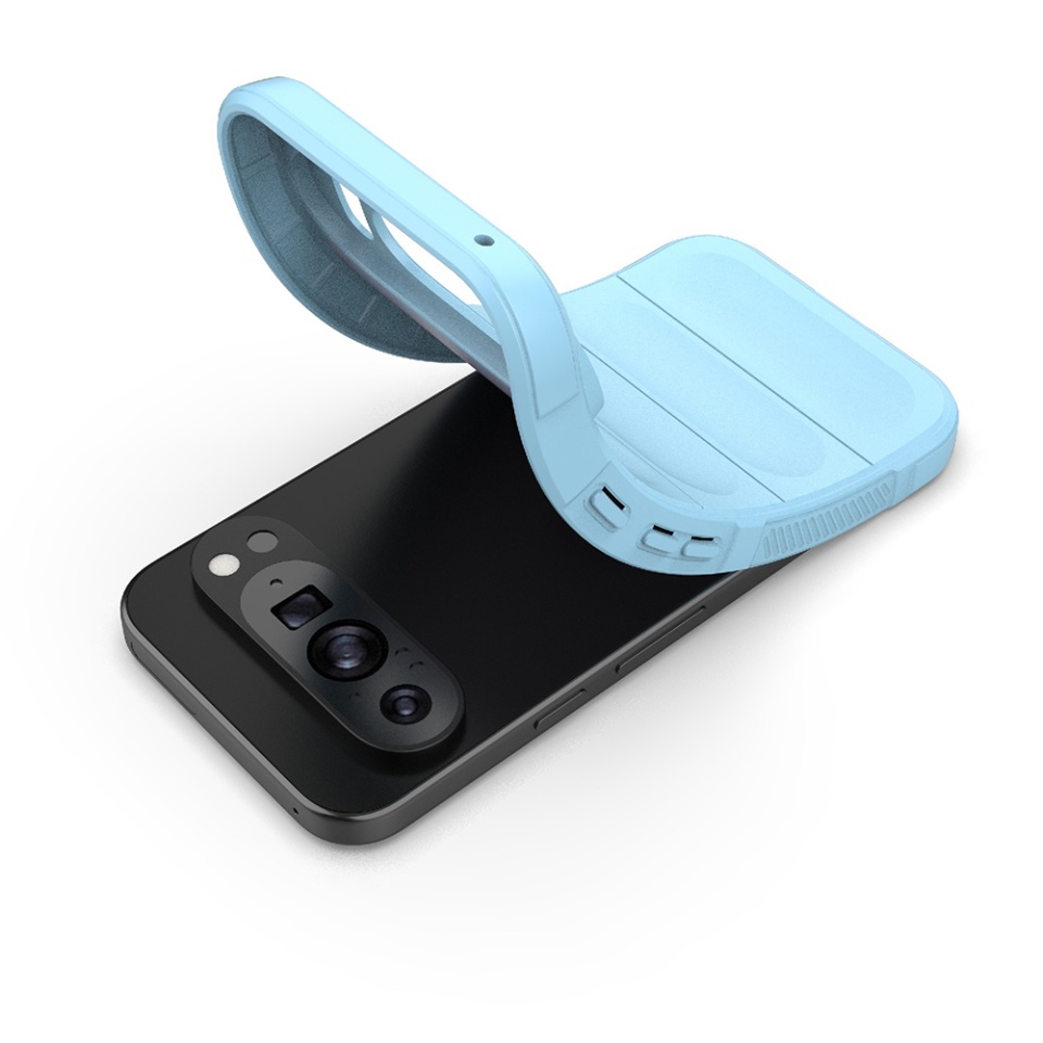 Husa pentru Google Pixel 9 Pro XL, SKYDDAR INNOVATION, Magic Shield, din Silicon Mat, set cu sticker, Rosu - 2 | YEO