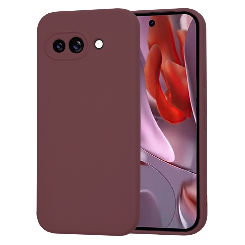 Husa pentru Google Pixel 9a din Silicon Catifelat, Protectie Premium, Skyddar SoftElegance - Bordo