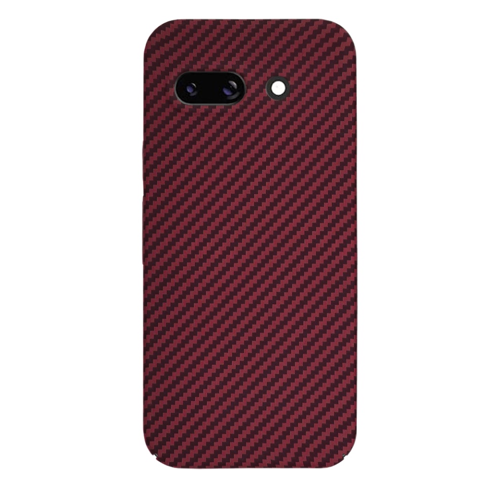Husa pentru Google Pixel 9a, Finisaj Premium cu Textura de Carbon, Design Elegant, SKDR CarbonFlex - Rosu - 2 | YEO