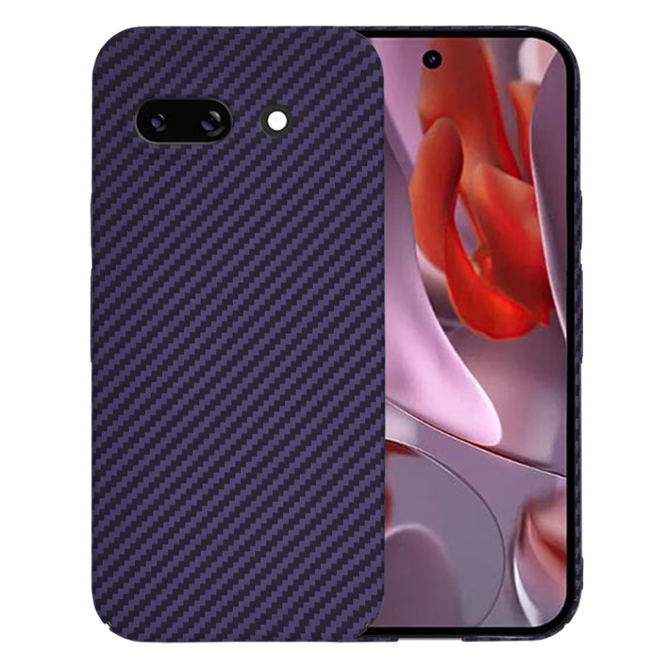 Husa pentru Google Pixel 9a, Finisaj Premium cu Textura de Carbon, Design Elegant, SKDR CarbonFlex - Mov