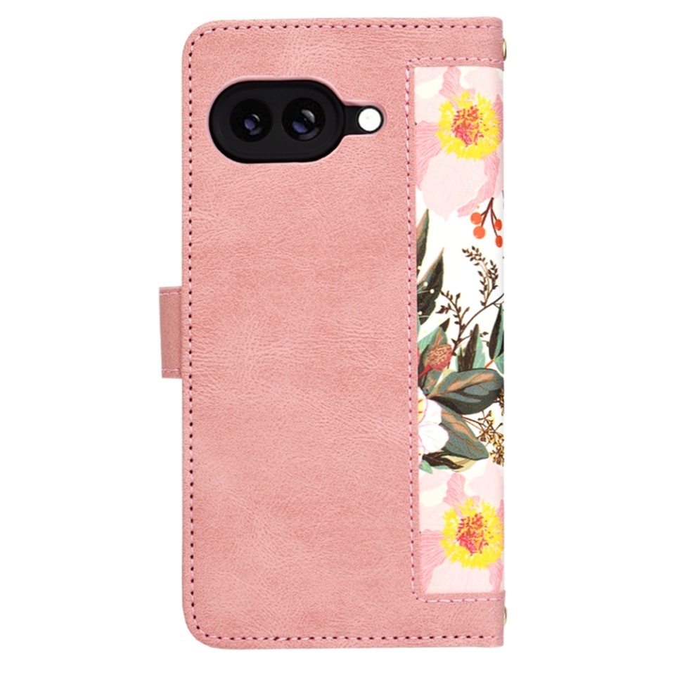 Husa pentru Google Pixel 9a, SKYDDAR INNOVATION, Flipcraft din Piele Ecologică, Stand Integrat, Buzunare pentru Carduri, set cu sticker, Roz - 2 | YEO