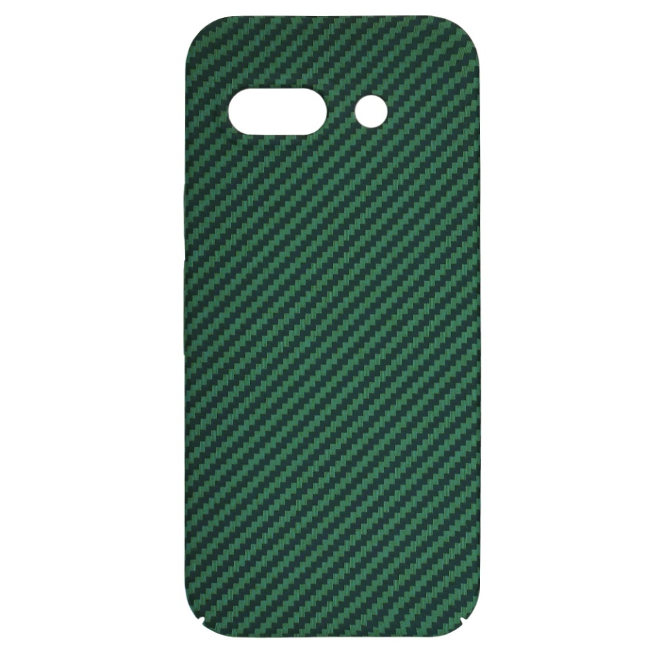 Husa pentru Google Pixel 9a, SKYDDAR INNOVATION, textura carbon, Carbonite FiberShell, set cu sticker, Verde, - 3 | YEO