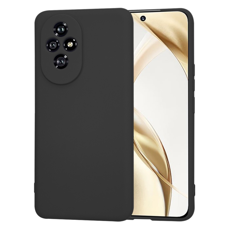 Husa pentru Honor 200 din Silicon Catifelat, Protectie Premium, Skyddar SoftElegance - Negru