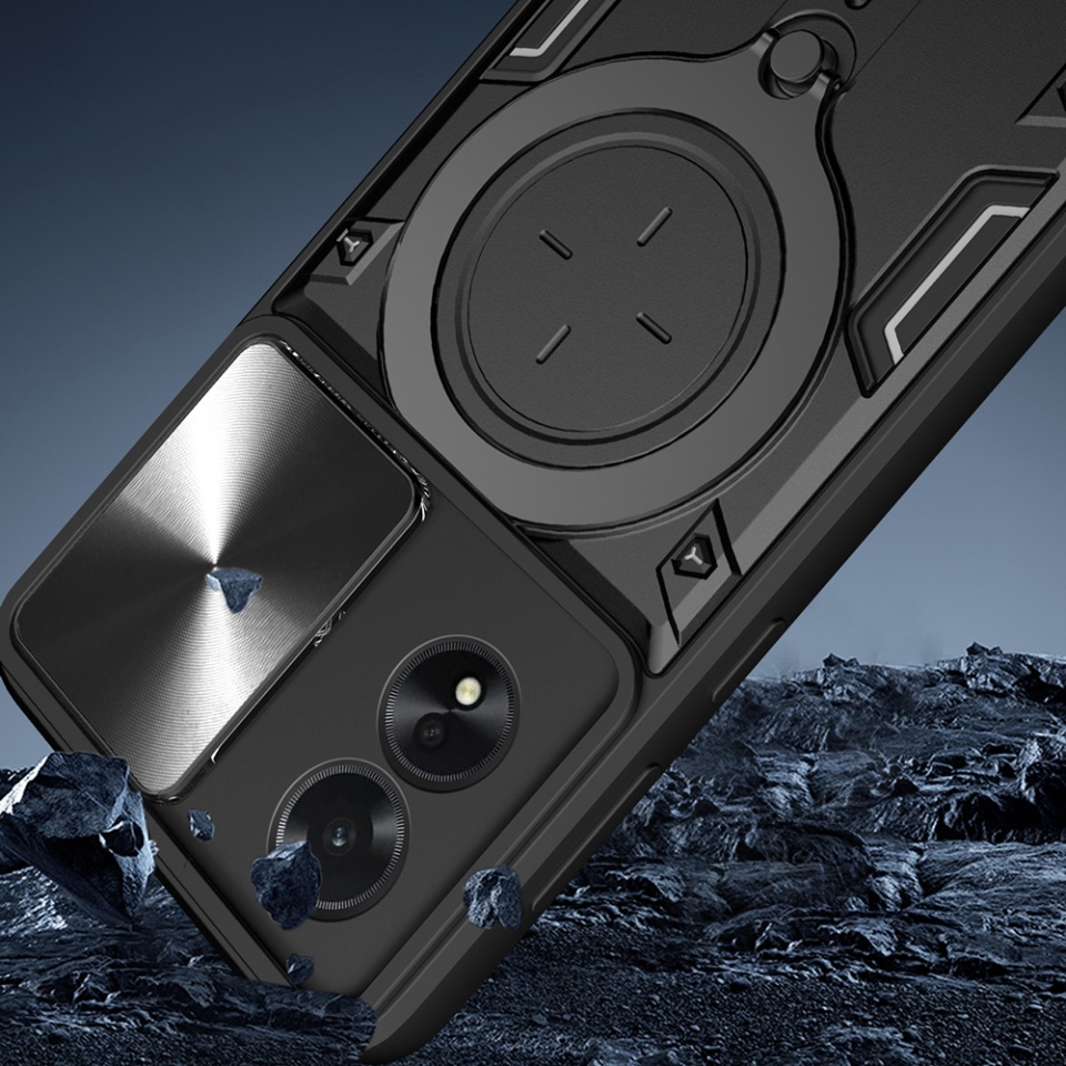 Husa pentru Honor 200 Lite, SKYDDAR INNOVATION, CamGuard Pro, Inel Magnetic, Protectie Camera, set cu sticker, Mov - 2 | YEO