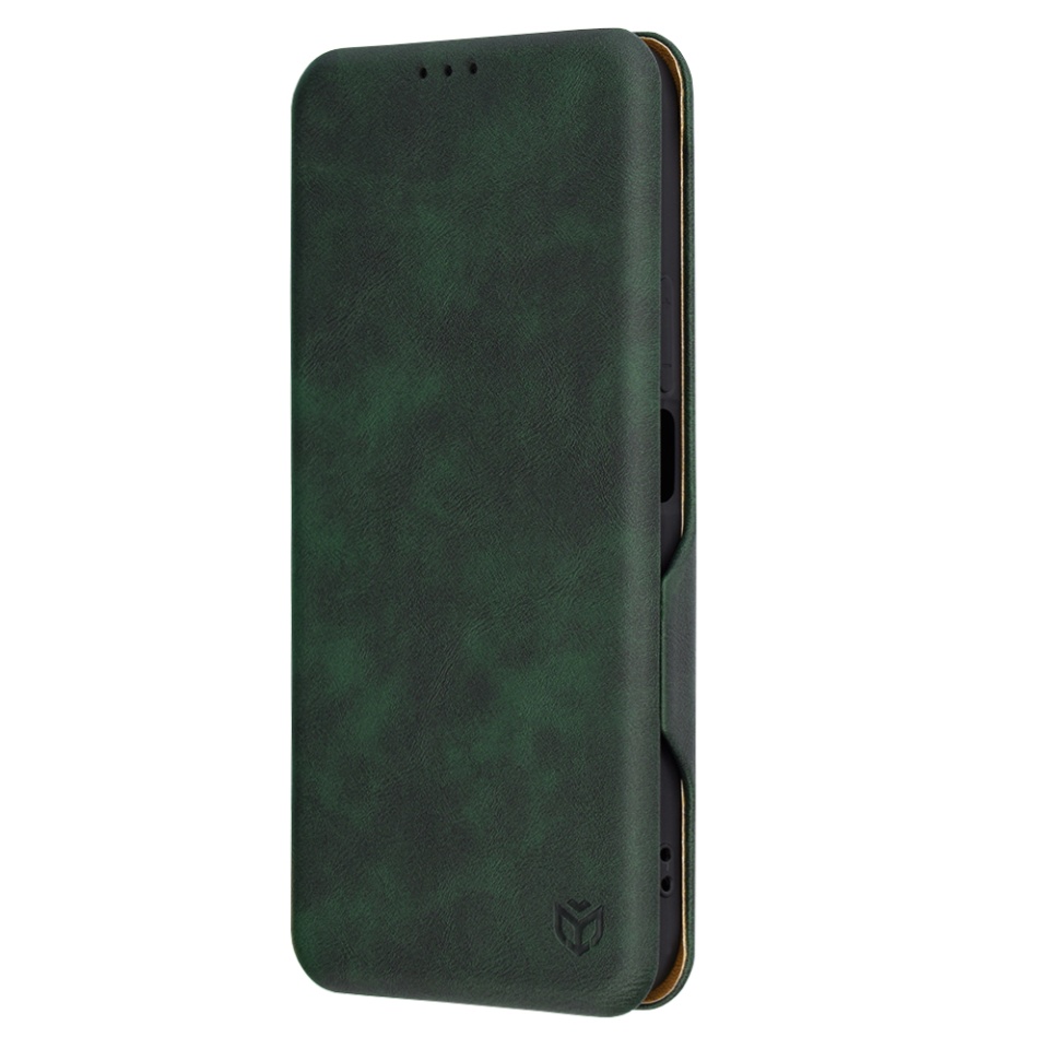 Husa pentru Honor 200 Lite, SKYDDAR INNOVATION, Safe Wallet tip carte din Piele Ecologica, Suport Carduri, Inchidere Magnetica, Verde, set cu sticker - 3 | YEO
