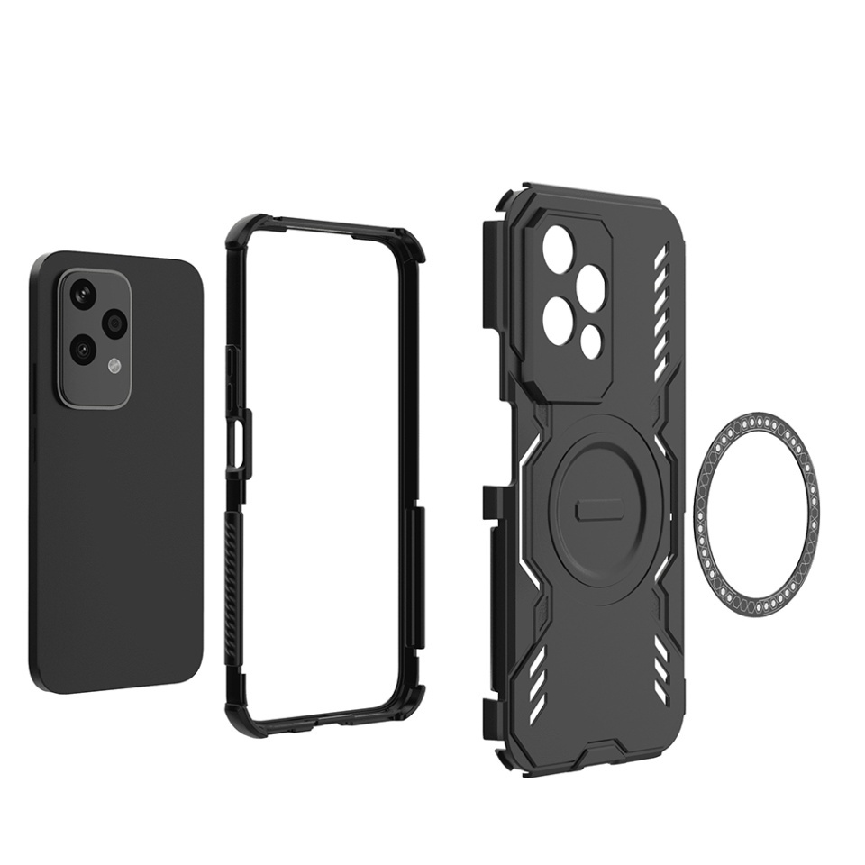 Husa pentru Honor 200 Lite, SKYDDAR INOVATION, ArmorMag, Magsafe, set cu sticker, Negru - 3 | YEO