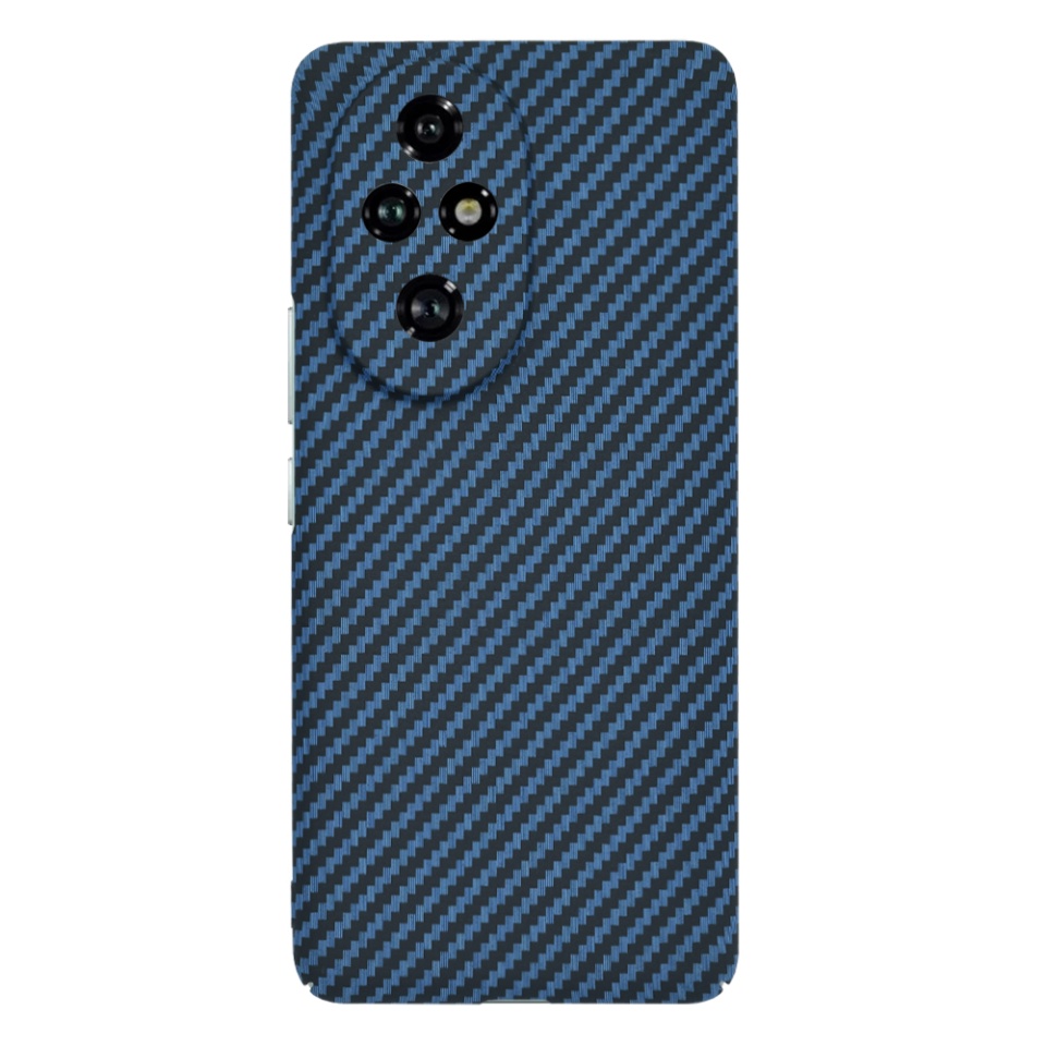 Husa pentru Honor 200 Pro, Finisaj Premium cu Textura de Carbon, Design Elegant, SKDR CarbonFlex - Cyan - 1 | YEO