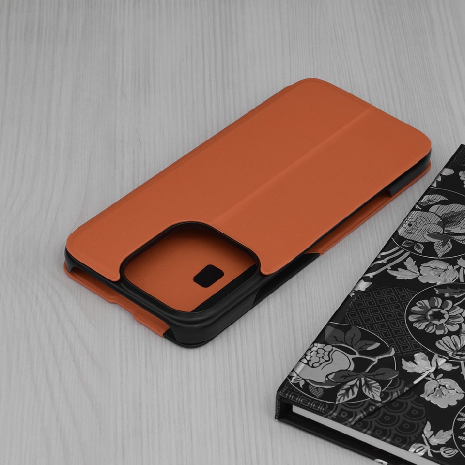 Husa pentru Honor 400 Lite, SKYDDAR INNOVATION, eFold, tip carte, set cu sticker, Portocaliu - 1 | YEO