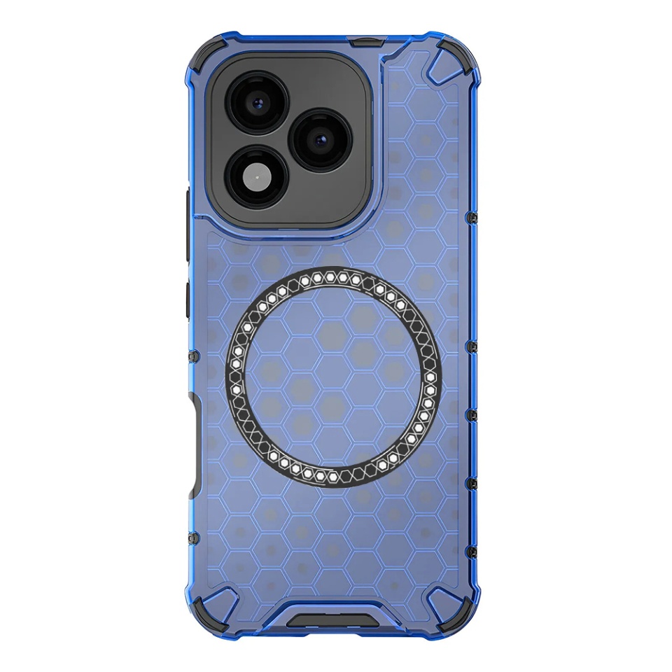 Husa pentru Honor 400 Lite, SKYDDAR INNOVATION, HoneyComb Shield MagSafe, Antisoc, set cu sticker, Albastru - 1 | YEO