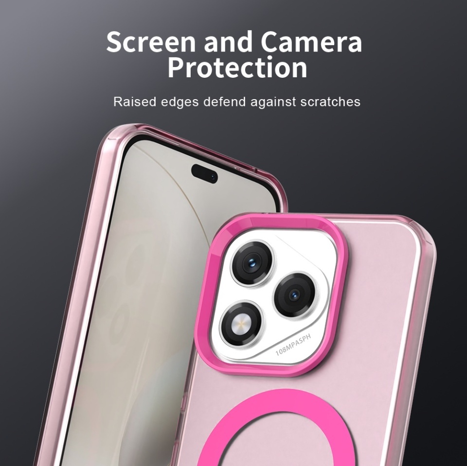 Husa pentru Honor 400 Lite, SKYDDAR INOVATION, CandyCase, Magsafe, set cu sticker, Roz - 3 | YEO