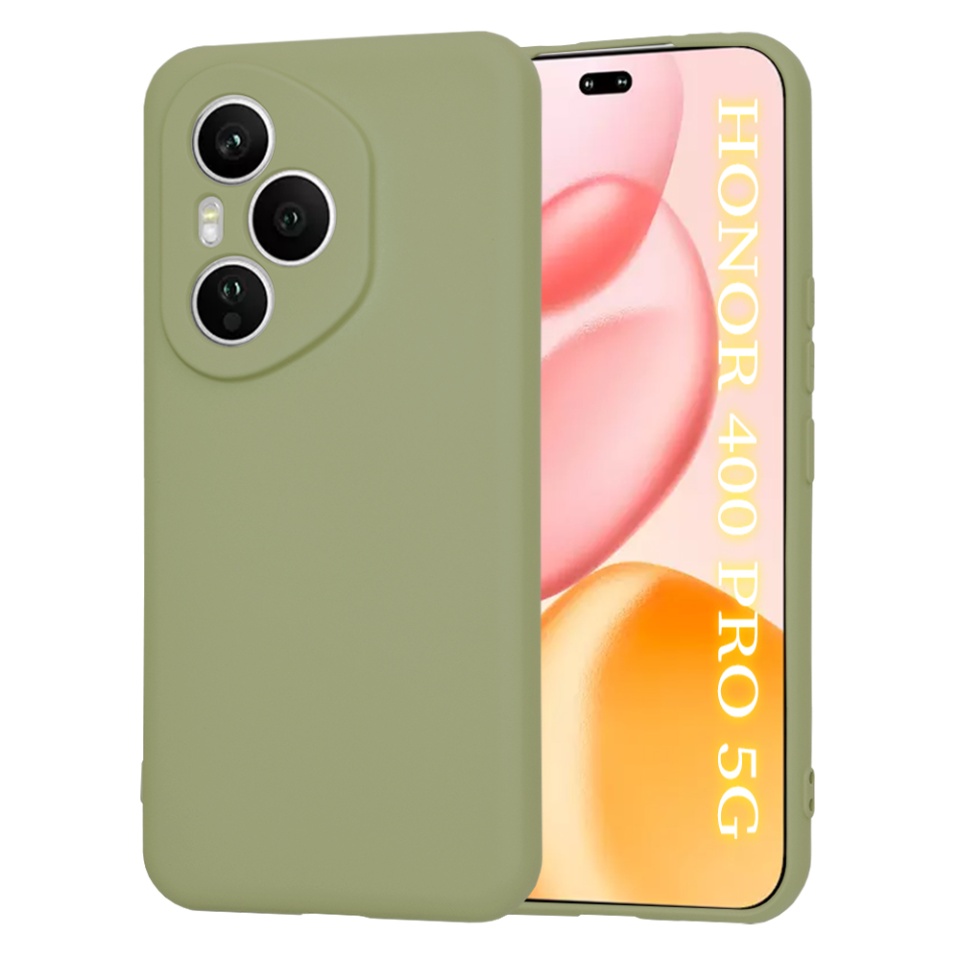 Husa pentru Honor 400 Pro, SKYDDAR INNOVATION, din Silicon Catifelat, SoftElegance, set cu sticker, Verde