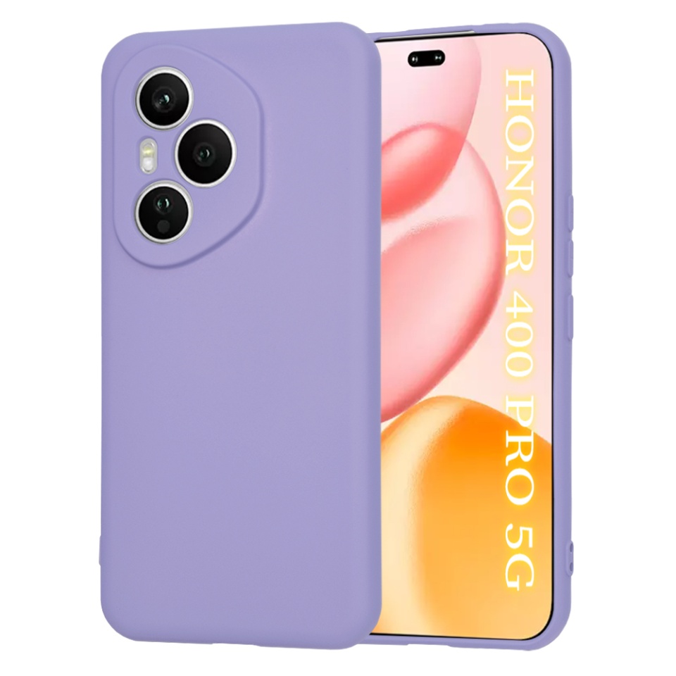 Husa pentru Honor 400 Pro, SKYDDAR INNOVATION, din Silicon Catifelat, SoftElegance, set cu sticker, Violet