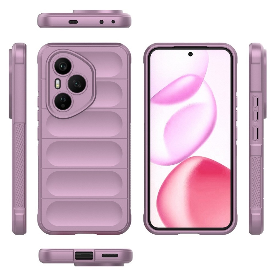 Husa pentru Honor 400 Pro, SKYDDAR INNOVATION, Magic Shield, din Silicon Mat, set cu sticker, Mov - 1 | YEO