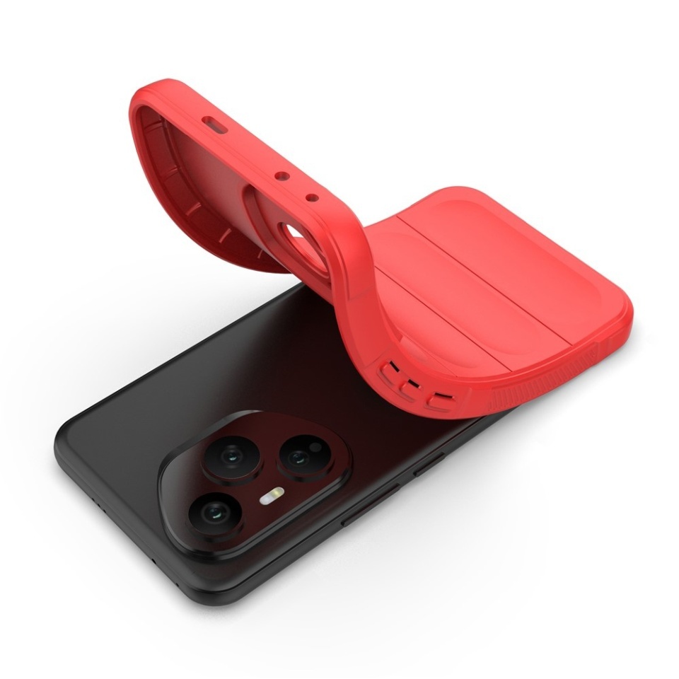 Husa pentru Honor 400 Pro, SKYDDAR INNOVATION, Magic Shield, din Silicon Mat, set cu sticker, Rosu - 3 | YEO