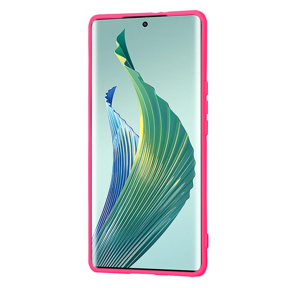 Husa pentru Honor Magic5 Lite din Silicon Catifelat, Protectie Premium, Skyddar SoftElegance - Fucsia - 1 | YEO