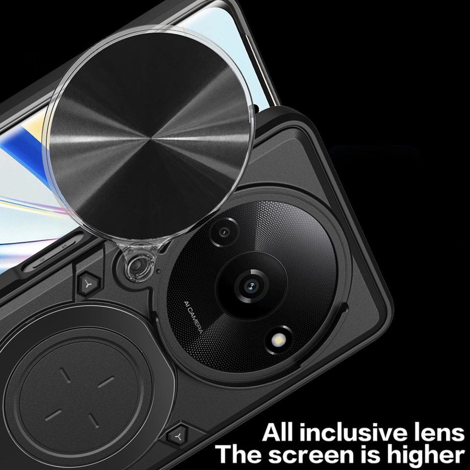 Husa pentru Honor Magic6 Lite, SKYDDAR INNOVATION, CamGuard Pro, Inel Magnetic, Protectie Camera, set cu sticker, Mov - 2 | YEO