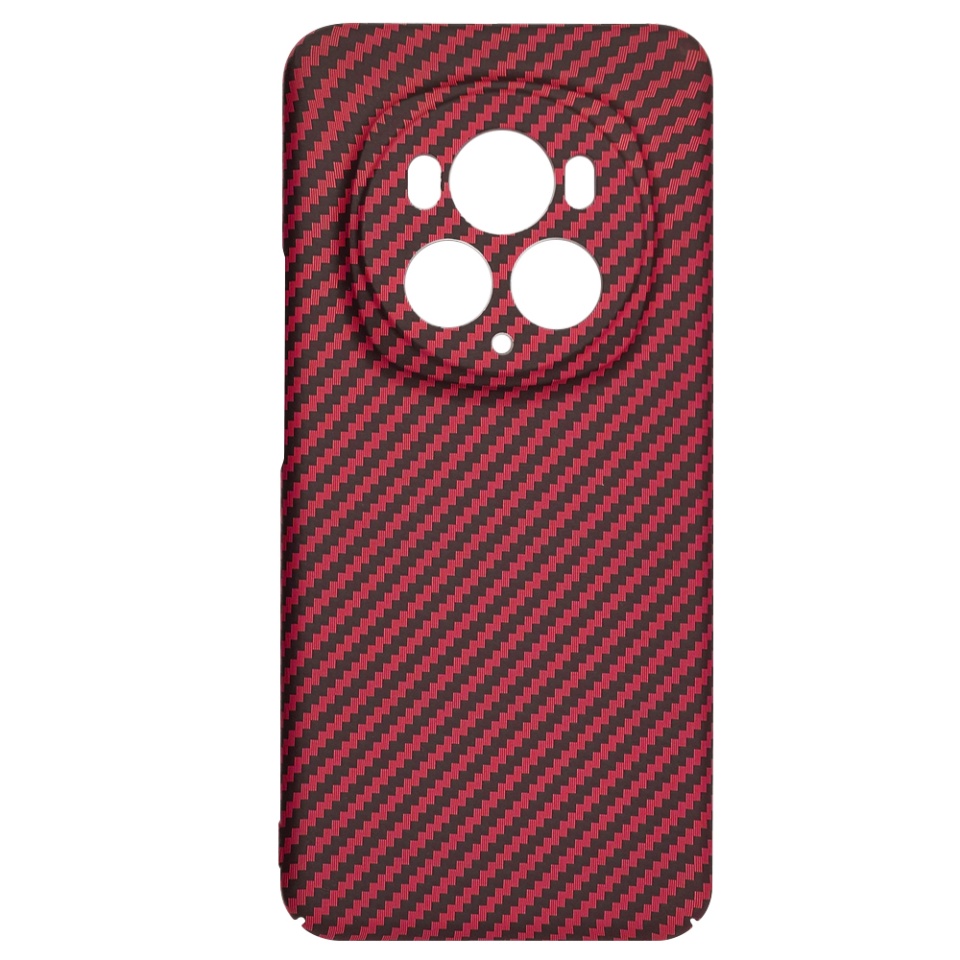 Husa pentru Honor Magic6 Pro, Finisaj Premium cu Textura de Carbon, Design Elegant, SKDR CarbonFlex - Rosu - 3 | YEO