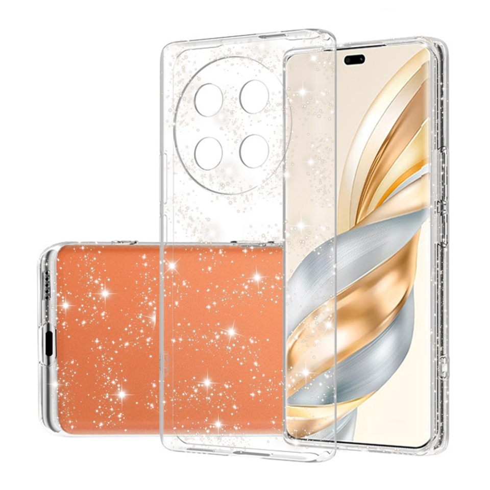 Husa pentru Honor X9c / Magic7 Lite din Silicon TPU cu Sclipici, Design Elegant si Ultra Subtire, SKDR Shine - Transparenta