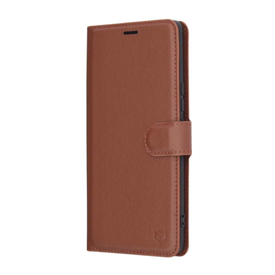 Husa pentru Honor X9c / Magic7 Lite, SKYDDAR INNOVATION, Leather Folio tip Carte, cu Portofel Interior, Finisaje Premium, set cu sticker, Maro - 3 | YEO