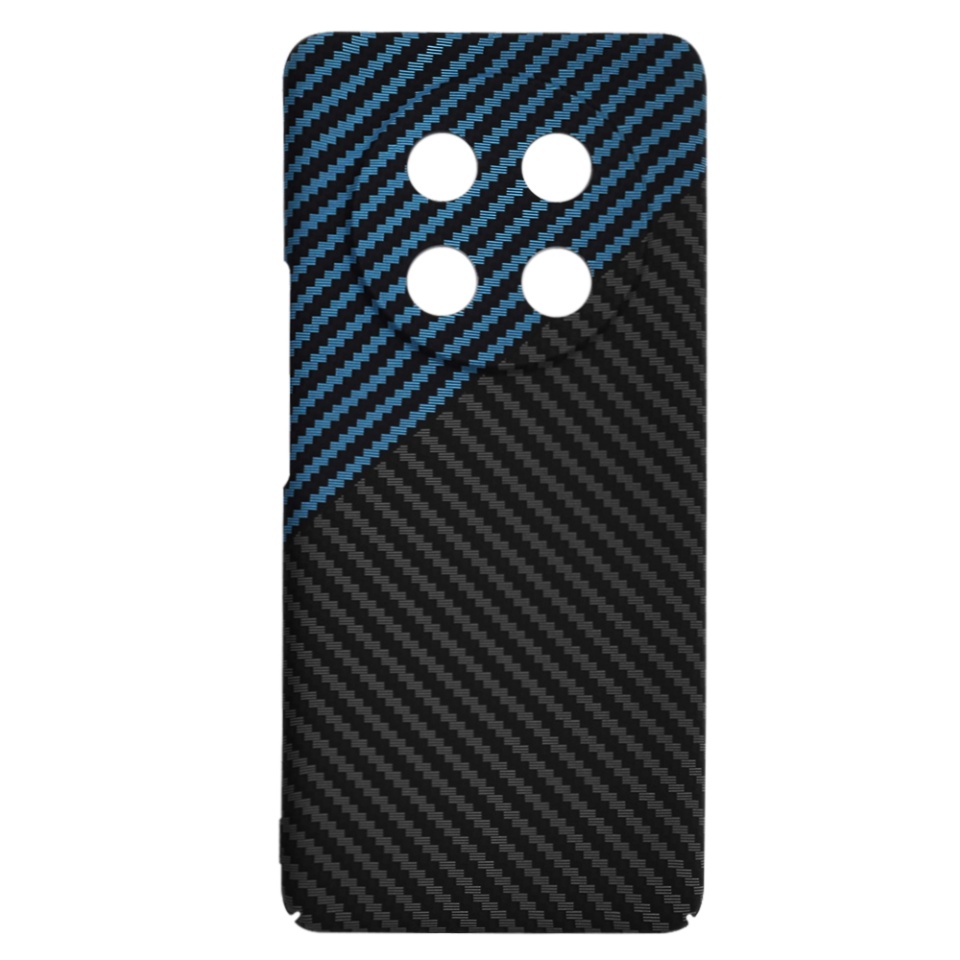 Husa pentru Honor X9c / Magic7 Lite, SKYDDAR INNOVATION, textura carbon, Carbonite FiberShell, Bleu, set cu sticker - 3 | YEO