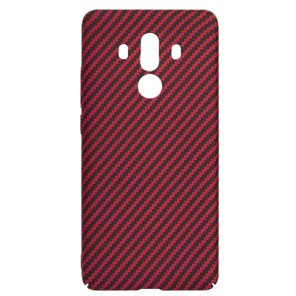 Husa pentru Huawei Mate 10 Pro, SKYDDAR INNOVATION, textura carbon, Carbonite FiberShell, set cu sticker, Rosu, - 3 | YEO