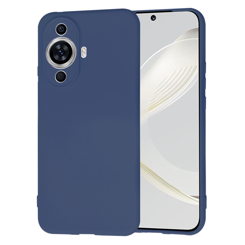 Husa pentru Huawei nova 11 / nova 12s din Silicon Catifelat, Protectie Premium, Skyddar SoftElegance - Bleumarin