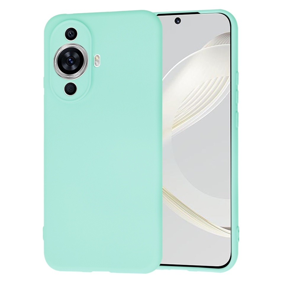 Husa pentru Huawei nova 11 / nova 12s, SKYDDAR INNOVATION, din Silicon Catifelat, SoftElegance, set cu sticker, Turcoaz