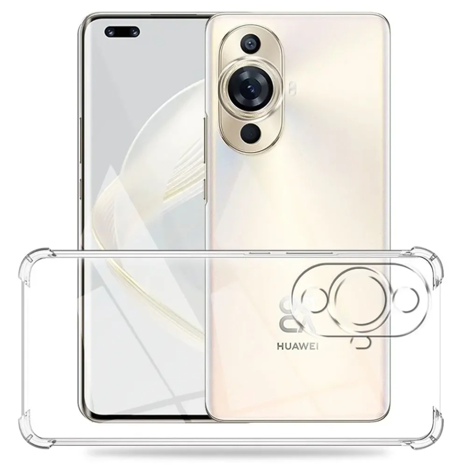 Husa pentru Huawei nova 11 / nova 12s , SKYDDAR INNOVATION, Shockproof Clear din Silicon Slim, Transparenta, set cu sticker - 1 | YEO
