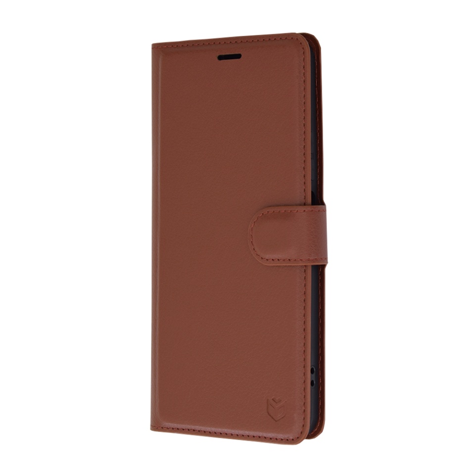 Husa pentru Huawei nova 11 SE / nova 12 SE, SKYDDAR INNOVATION, Leather Folio tip Carte, cu Portofel Interior, Finisaje Premium, set cu sticker, Maro - 3 | YEO