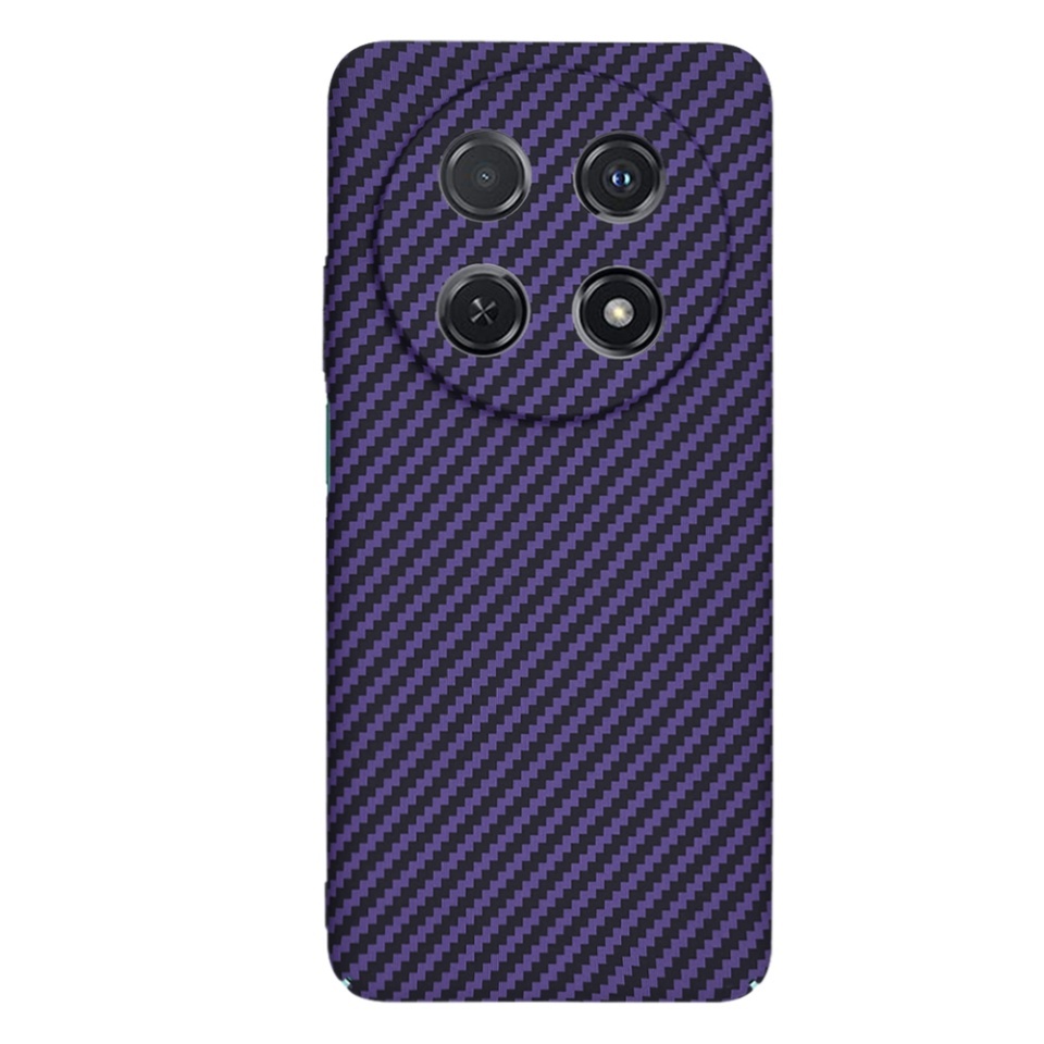 Husa pentru Huawei nova 12i / nova 13i, SKYDDAR INNOVATION, textura carbon, Carbonite FiberShell, set cu sticker, Mov, - 2 | YEO