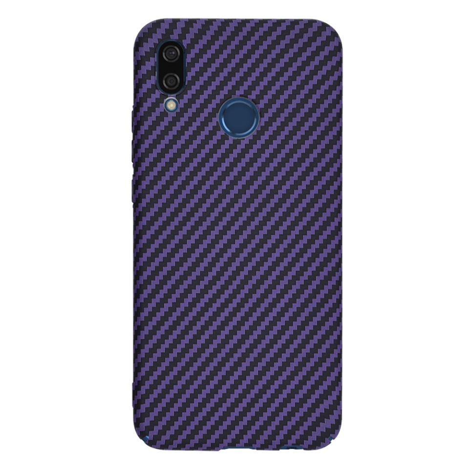 Husa pentru Huawei P20 Lite, Finisaj Premium cu Textura de Carbon, Design Elegant, SKDR CarbonFlex - Mov - 2 | YEO