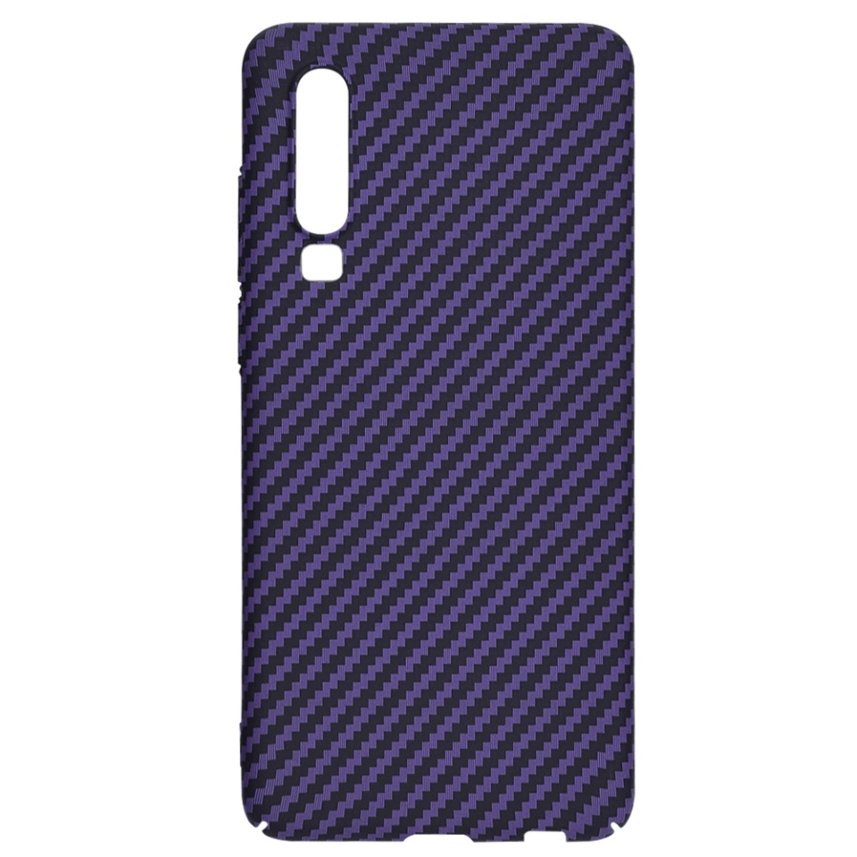 Husa pentru Huawei P30, Finisaj Premium cu Textura de Carbon, Design Elegant, SKDR CarbonFlex - Mov - 3 | YEO
