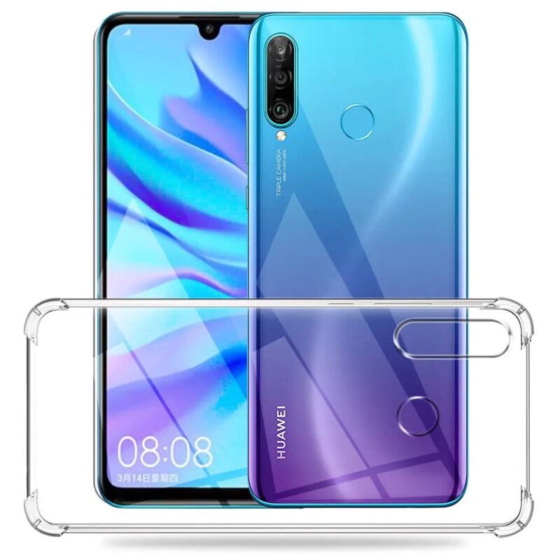 Husa pentru Huawei P30 Lite / P30 Lite New Edition din silicon slim, anti soc, Skyddar Shock - Transparenta - 1 | YEO