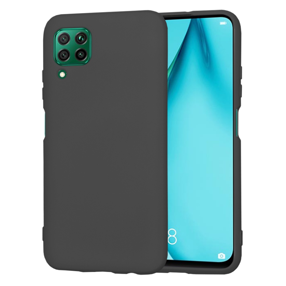 Husa pentru Huawei P40 Lite din Silicon Catifelat, Protectie Premium, Skyddar SoftElegance - Negru