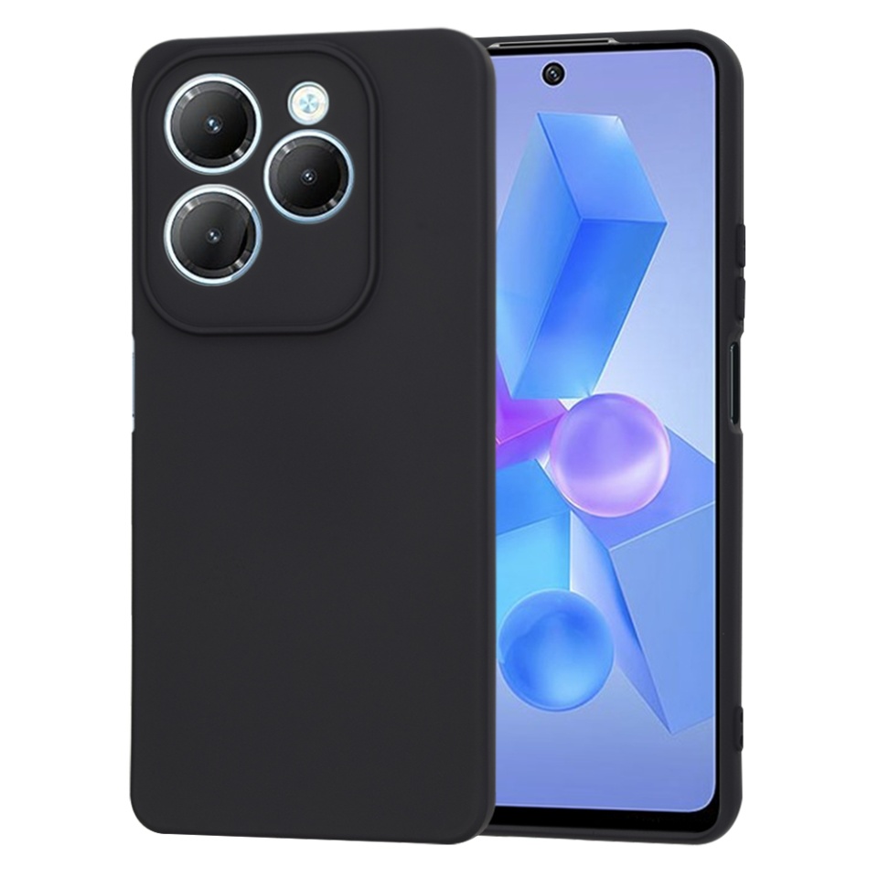 Husa pentru Infinix Hot 40 / Hot 40 Pro din Silicon Catifelat, Protectie Premium, Skyddar SoftElegance - Negru