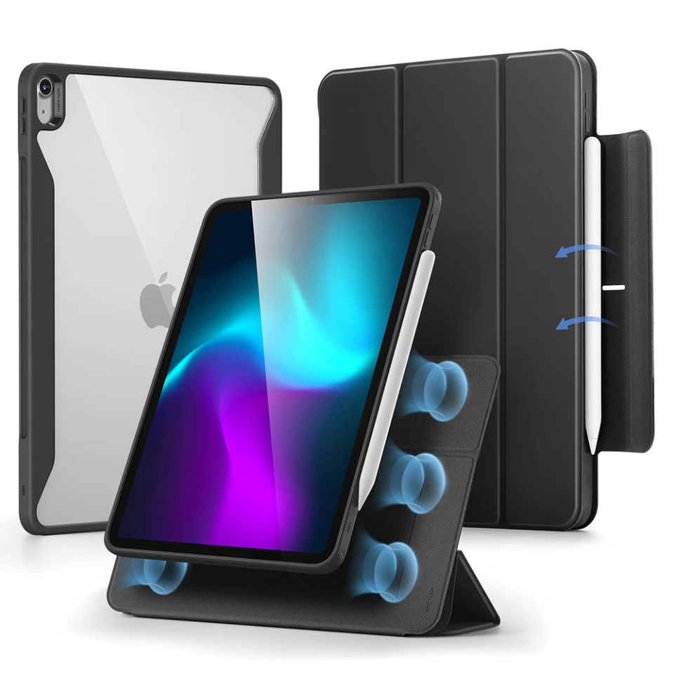 Husa pentru iPad Air 13 (2024) / Air 13 (2025), tip Carte, Rebound Hybrid ESR - Negru