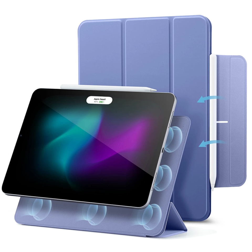 Husa pentru iPad Air 13 (2024) / Air 13 (2025), tip Carte, Rebound Magnetic ESR - Mov