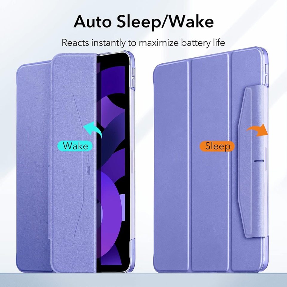 Husa pentru iPad Air 4 (2020) / Air 5 (2022) / Air 11 (2024) / Air 11 (2025), tip Carte, Ascend Trifold ESR - Violet - 1 | YEO