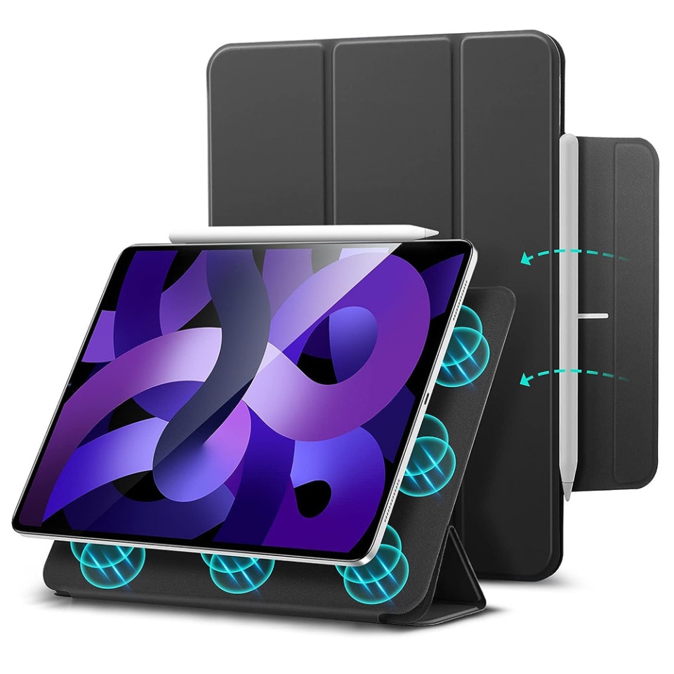 Husa pentru iPad Pro 11 2018 / Air 4 / 5 / 11 (2020/2022/2024), tip Carte, Rebound Magnetic ESR - Negru